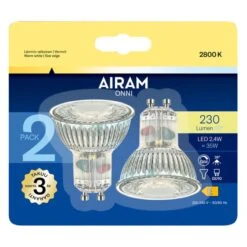 Airam GU10 3,8w 280lm 2pack Himm Ledkohdelamppu