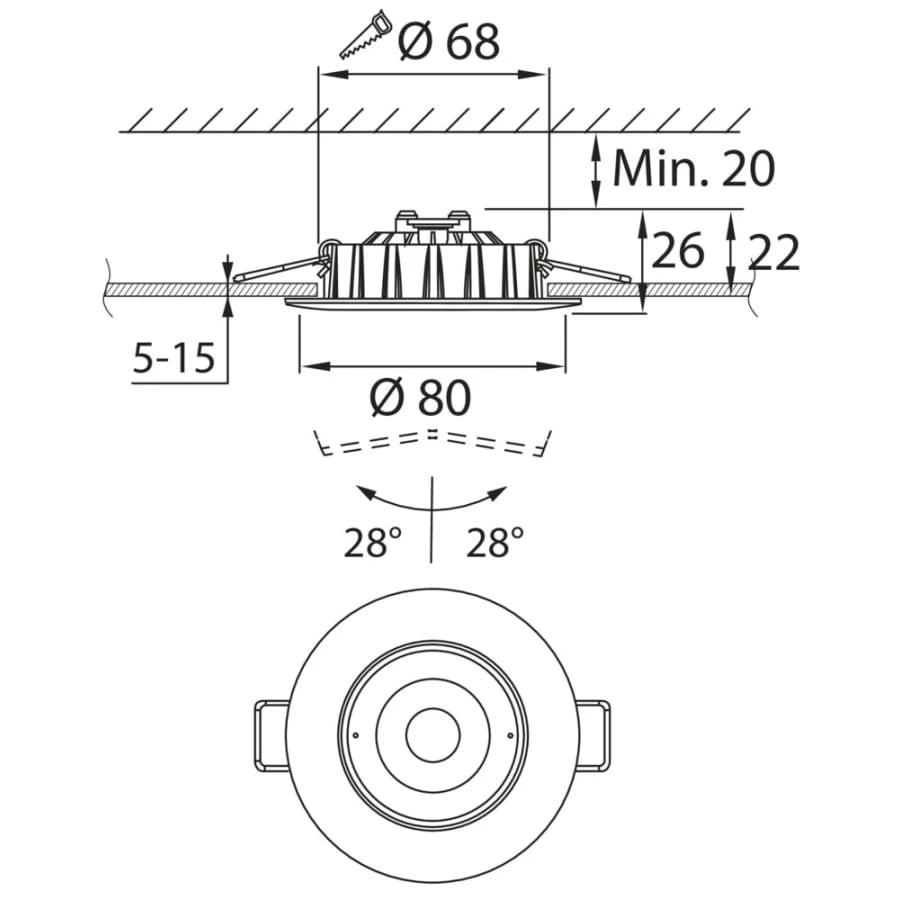Airam Cosmo 480 Lm Himmennettävä & Suunnattava Led-alasvalo 4 Airam Cosmo 480 Lm Himmennettävä & Suunnattava Led-alasvalo - Image 2