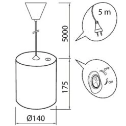 Airam Fiora IP20 800lm Led-kasviriippuvalaisin -Airam 6435200228246 4
