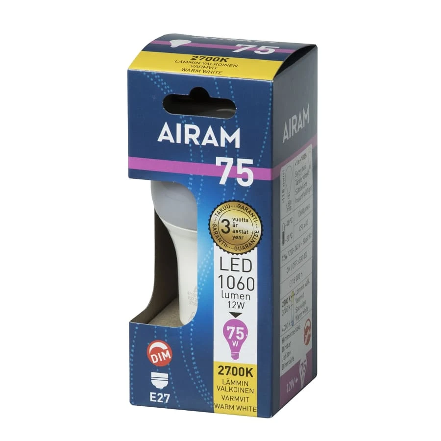 Airam E27 1060 Lm Himmennettävä Led Vakiolamppu 4 Airam E27 1060 Lm Himmennettävä Led Vakiolamppu - Image 2