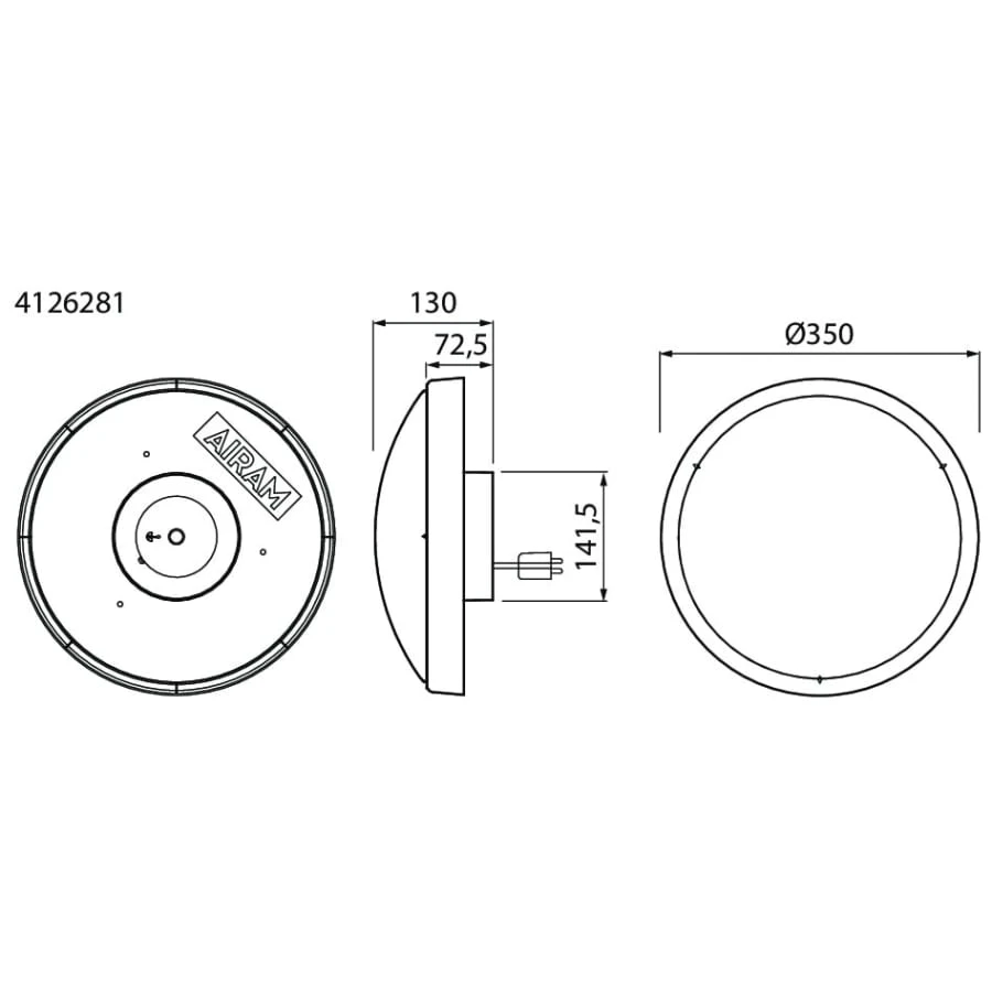 Airam Zeo Duo 350mm 3000/4000K Ledplafondi Kattopistotulpalla 7 Airam Zeo Duo 350mm 3000/4000K Ledplafondi Kattopistotulpalla - Image 5