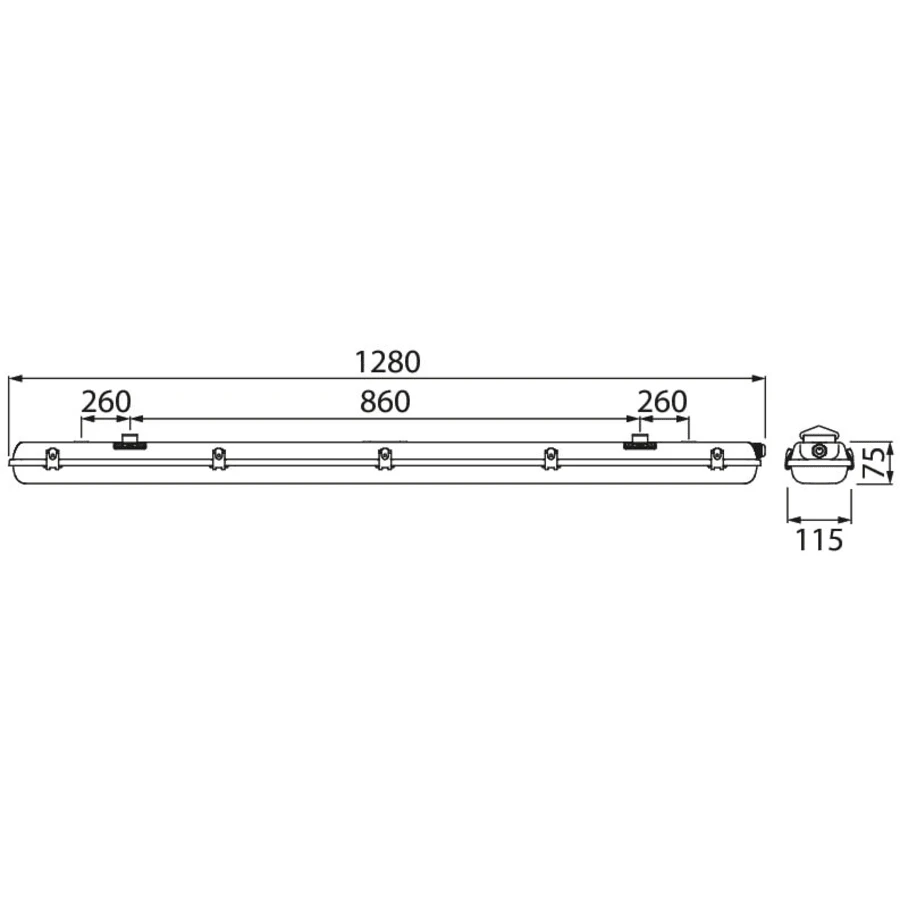 Airam Generic IP65 2x1850lm Ledputkivalaisin, Ketjutettavissa 4 Airam Generic IP65 2x1850lm Ledputkivalaisin, Ketjutettavissa - Image 2