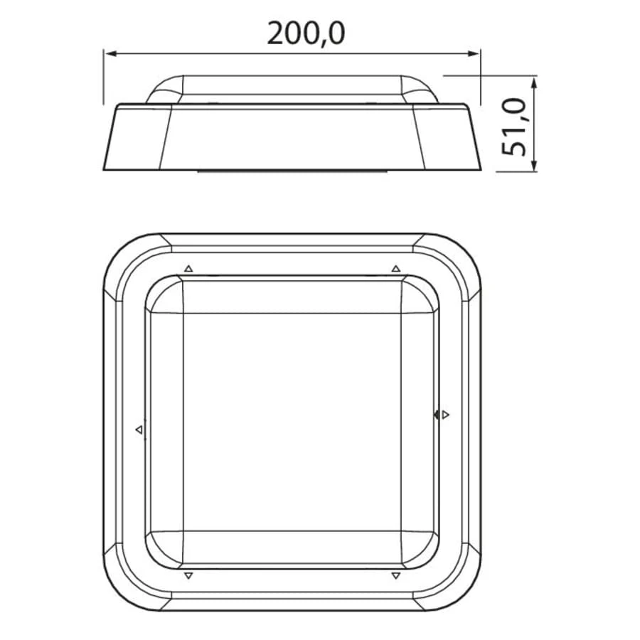Airam Prima SQ IP21 600lm 3000K Led Plafondi 4 Airam Prima SQ IP21 600lm 3000K Led Plafondi - Image 2