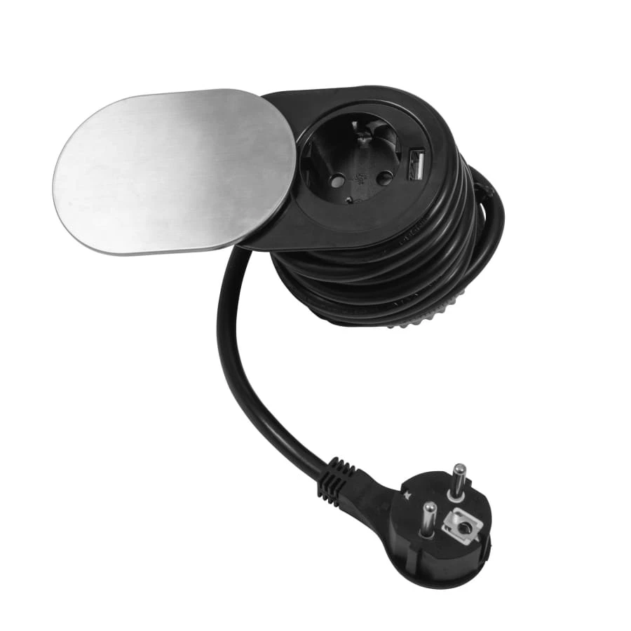 Airam 1-osainen+usb-a 1,9m Pistorasia 3 Airam 1-osainen+usb-a 1,9m Pistorasia